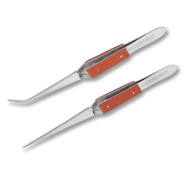 2-x-Soldering-Tweezers-with-fibre-pads-serrated-Jewellers-craft-tools-Prestige-331562699200