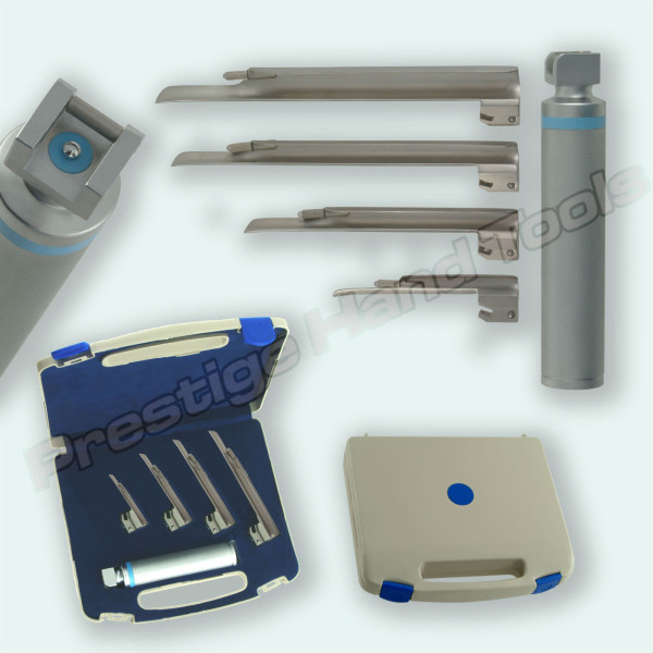 Laryngoscope-Miller-4-blades-LED-Bulb-ENT-Surgery-Instruments-Prestige-04018-262163135576